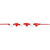 Kunststoff-Perlen, Herz Mix, 6 x 7 x 4 mm, 165 Stk, Wei, Rot - Wei-Rot