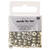 Kunststoff-Perlen, Itoshii, Buchstaben Mix, rund, 7 x 4 mm, 165 Stk, Gold