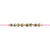 Kunststoff-Perlen, Itoshii, Buchstaben Mix, rund, 7 x 4 mm, 165 Stk, Gold Bild 2
