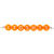 Kunststoff-Perlen Itoshii, Buchstaben, rund, transparent, 7 x 4 mm, 165 Stk, Orange