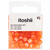 Kunststoff-Perlen Itoshii, Buchstaben, rund, transparent, 7 x 4 mm, 165 Stk, Orange Bild 2