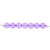 Kunststoff-Perlen Itoshii, Buchstaben, rund, transparent, 7 x 4 mm, 165 Stk, Flieder