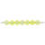 Kunststoff-Perlen Itoshii, Buchstaben, rund, transparent, 7 x 4 mm, 165 Stk, Gelb