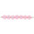 Kunststoff-Perlen Itoshii, Buchstaben, rund, transparent, 7 x 4 mm, 165 Stk, Rosa