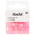 Kunststoff-Perlen Itoshii, Buchstaben, rund, transparent, 7 x 4 mm, 165 Stk, Rosa Bild 2