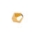 Glasschliff-Perlen Raute, 6 mm, 12 Stk, Gold - Gold