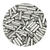 Rocailles-Perlen Stbchen, 6,75 mm, 14 g, Grau