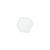 Glasschliff-Perlen Raute, 6 mm, 12 Stk, Wei Milchig