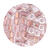 Rocailles-Wrfel-Perlen Itoshii Cube, 3 x 3 mm, 6 g, Transparent mit Einzug Rosa Irisierend