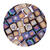 Rocailles-Wrfel-Perlen Itoshii Cube, 3 x 3 mm, 6 g, Lila Matt Regenbogen