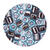 Rocailles-Wrfel-Perlen Itoshii Cube, 3 x 3 mm, 6 g, Blau mit Einzug Lila