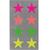 NEU Office Sticker Sterne, neon, Gre L, 4 Blatt - Gre L