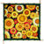 Gutta-Tuch 90x90, Pong� 08, Motiv Sunflowers
