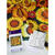 NEU Gutta-Tuch 90x90, Pongé 08, Motiv 'Sunflowers'