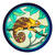 Gutta-Fensterbild 20cm, Pong� 08, Chameleon