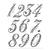 SALE Silikonstempel Jubilumszahlen, 14 x 18 cm