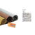 SALE Premium Feinkrepppapier, 1 Rolle, 44 g/qm, 50x250 cm, Silber - Silber
