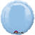Folienballon Rund Irisierend Hellblau, ca. 45 cm