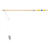 Laternenstab aus Holz, Farbige Sterne, mit LED-Licht, 30 cm