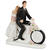 Deko-Figur Hochzeitspaar auf Fahrrad, 1 Stück - Paar auf Fahrrad, 10 x 4 x 11 cm