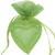 SALE Beutel aus Organza mit Herzrahmen, gr�n, 4 Stk.