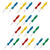 Gruppensatz Prickelnadeln mit Holzgriff, farbig sortiert, 20 Stück - Prickelnadeln, 20 Stück