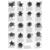 Bascetta-Stern-Set, Transparentpapier 115g/m, 7,5 x 7,5 cm, 128 Blatt, Wei Bild 4
