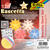 Bascetta-Stern-Set, Transparentpapier 115g/m, 7,5 x 7,5 cm, 4 x 32 Blatt, Pastell - Pastell