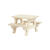 NEU Wichtel Miniatur Picknick Tisch mit Bank aus Holz, 8x8x5,5 cm