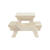 NEU Wichtel Miniatur Picknick Tisch mit Bank aus Holz, 8x8x5,5 cm Bild 2