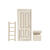 NEU Wichtel Miniatur Mbel Set aus Holz, Tr, Briefkasten, Leiter, 8-18 cm