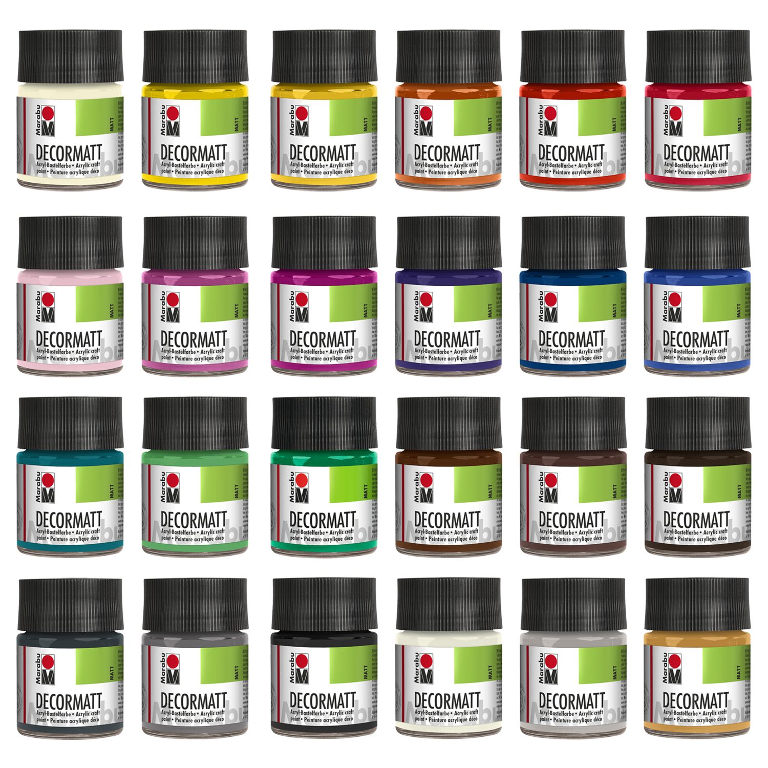 Marabu Decormatt, 50ml - Verschiedene Farbtöne