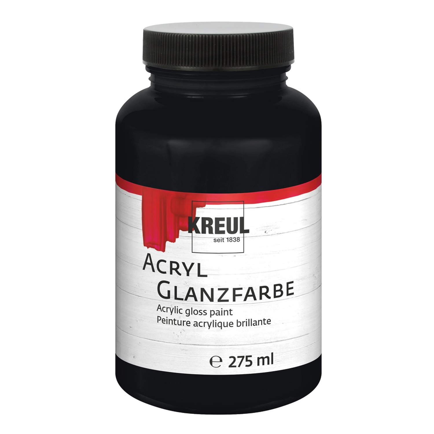 Kreul Acryl Glanzfarbe 275ml Schwarz