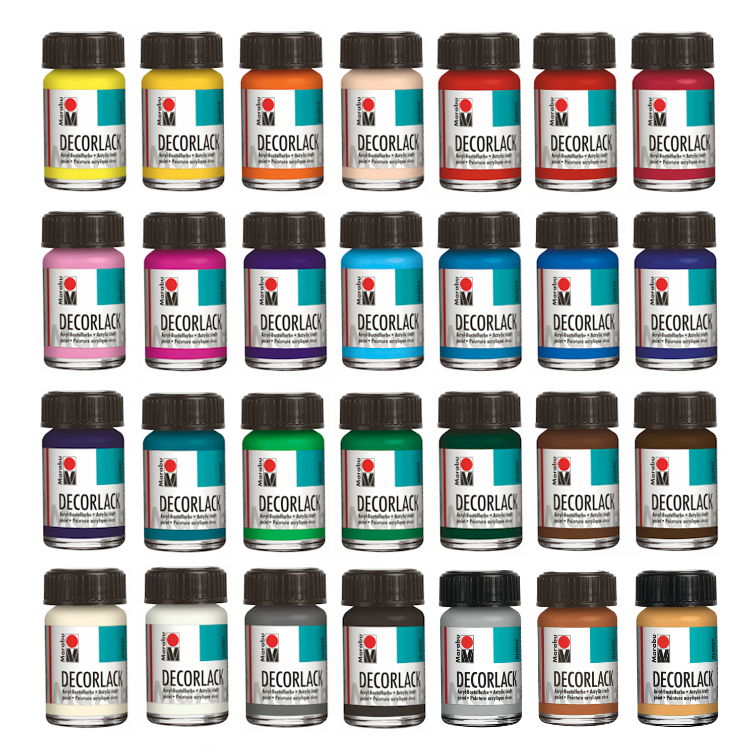 Marabu Decorlack, 15ml - Verschiedene Farbtöne