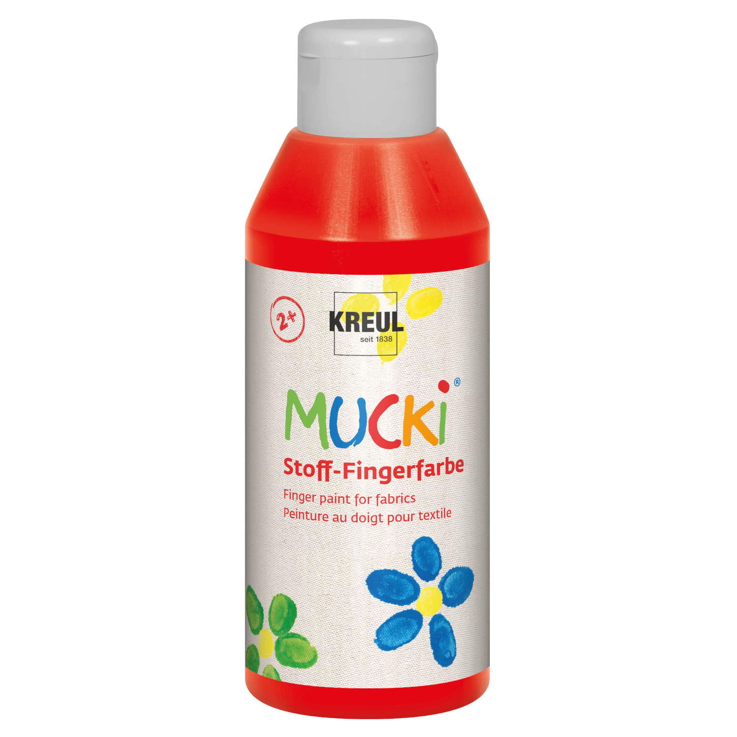 MUCKI Fingerfarbe Textil Rot 250 ml