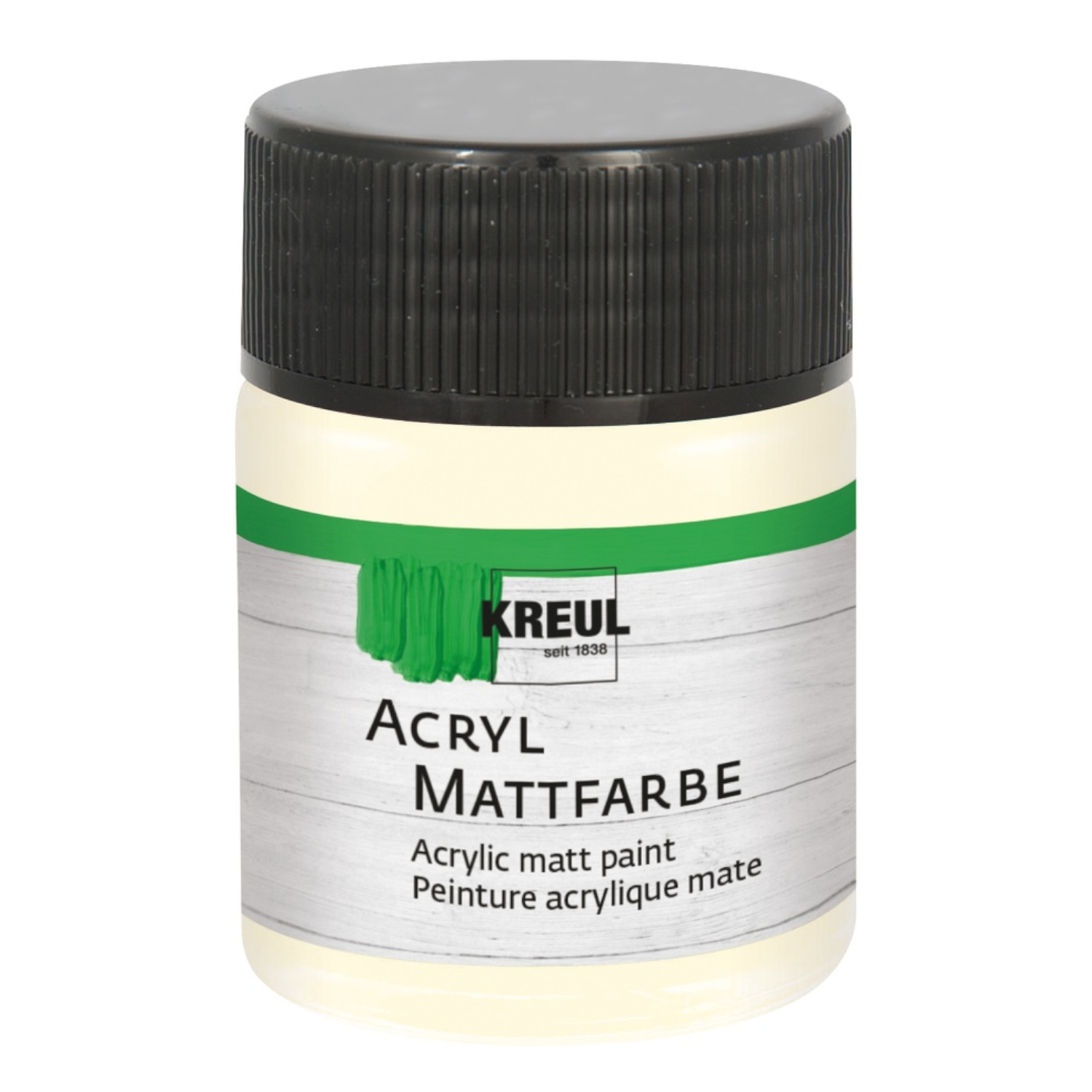 Kreul Acryl-Mattfarbe / Bastelfarbe, 50ml, Elfenbein