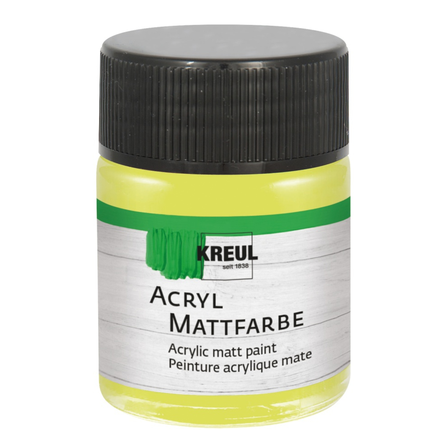 Kreul Acryl-Mattfarbe / Bastelfarbe, 50ml, Lemon