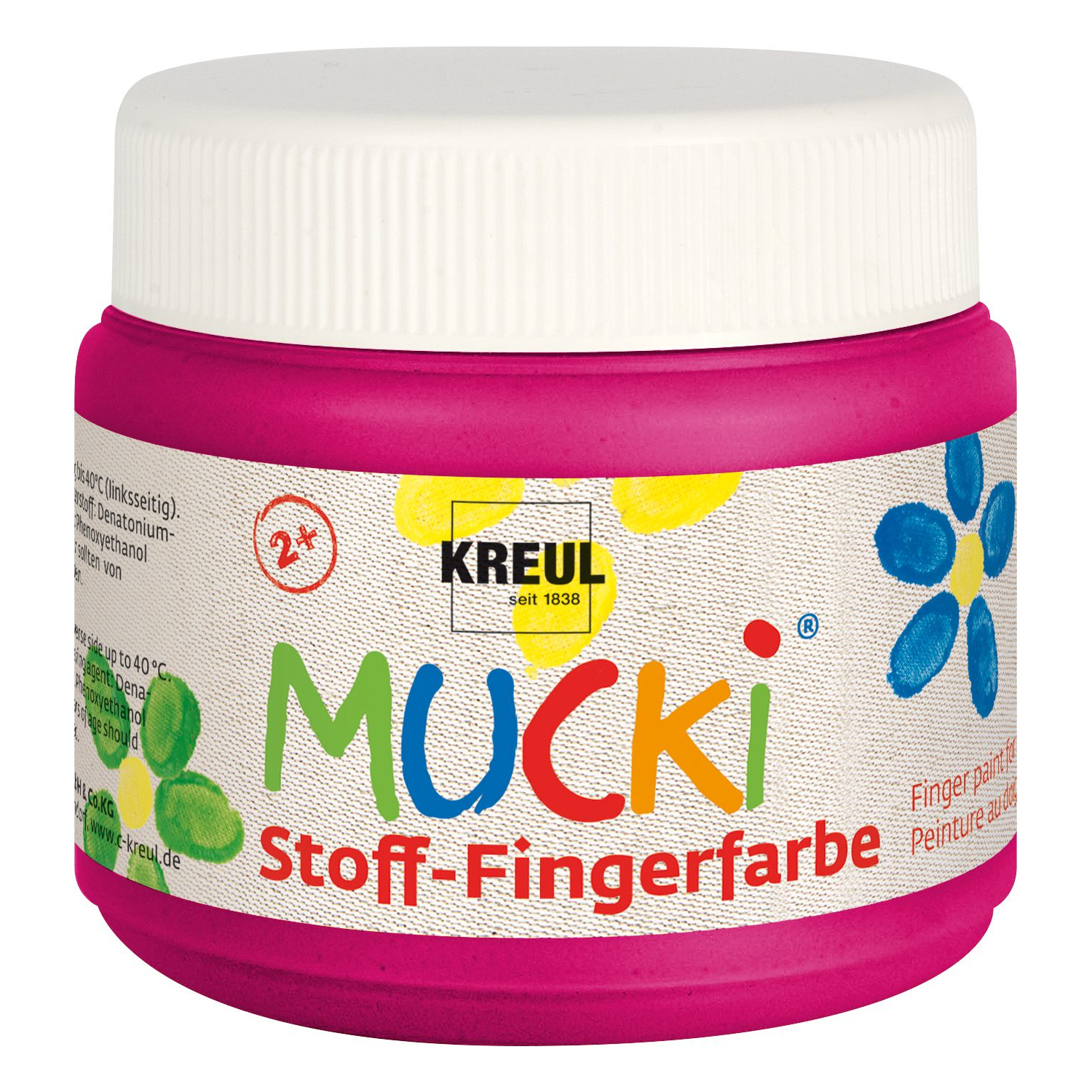 MUCKI Fingerfarbe Textil Pink 150 ml