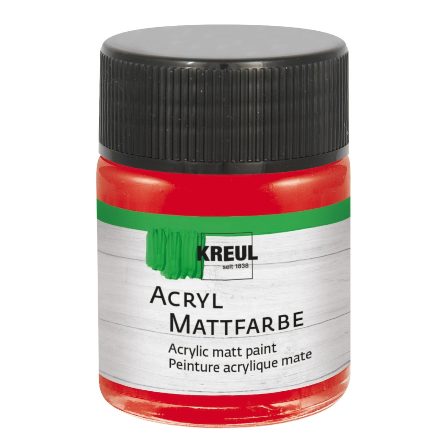 Kreul Acryl-Mattfarbe / Bastelfarbe, 50ml, Dunkelrot