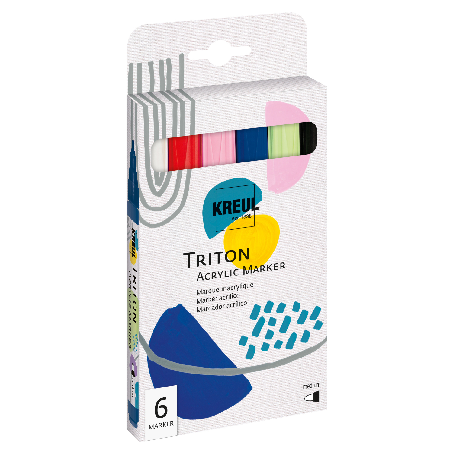 NEU KREUL Triton Acrylic Marker medium, 6er Set