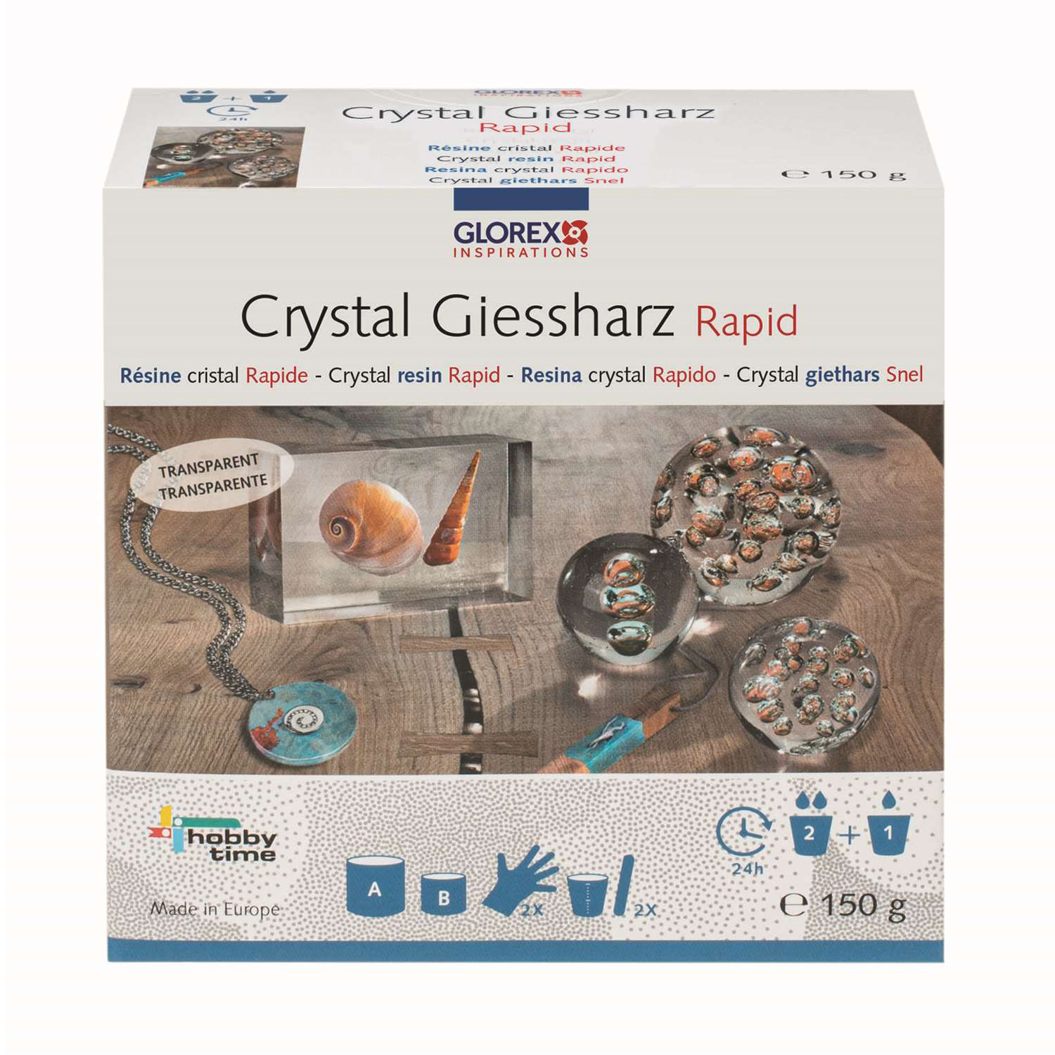 Glorex Resin Crystal Gießharz, 150 g