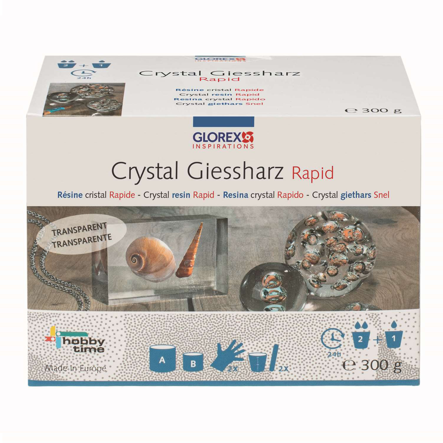 Glorex Resin Crystal Gießharz, 300 g