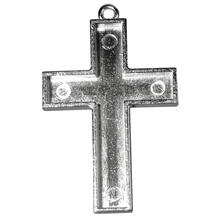 SALE Schmuckkessel Kreuz, 3,8x2,8cm, 1St., platin