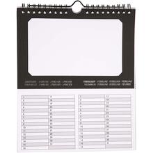 Ewiger Kalender, 5 St�ck, Gr��e 19x23 cm, Ausschnitt ca. 15,3x9,2 cm, 180 g