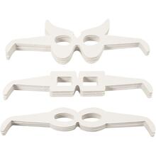 Brillen aus Pappe, H�he 4,5-10 cm, L�nge ca. 32 cm, Wei�, 160 St�ck