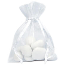 Organza S�ckchen, Weiss, 7.5 x 10 cm, 10 St�ck
