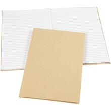 Notizbuch, A4, 210x297 mm, Linien vorgedruckt, 60 g, Braun