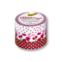Fabric-Tape, Stoff Klebeband, 3 Rollen, Rot