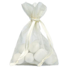 Organzas�ckchen, Creme, 12 x 17 cm, 6 St�ck