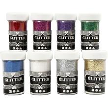 TOP-SELLER ! Deko-Glitter, Sortiment, 8x20 g, sort. Farben